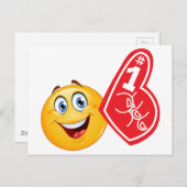 Carte Postale emoji de fan de sport (Devant / Derrière)