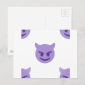 Carte Postale emoji diable (Devant / Derrière)