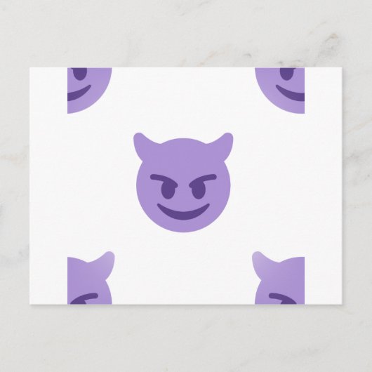 Carte Postale emoji diable (Devant)