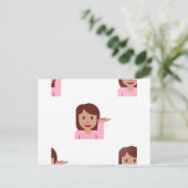 Carte Postale emoji femme (Debout devant)