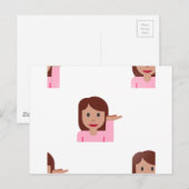Carte Postale emoji femme (Devant / Derrière)