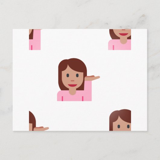 Carte Postale emoji femme (Devant)