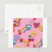 Carte Postale emoji fille (Devant / Derrière)