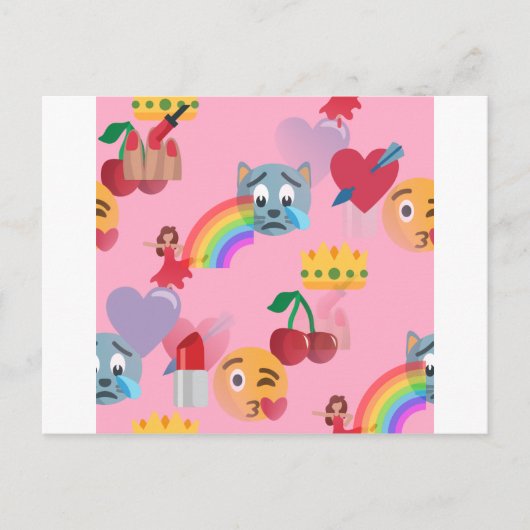 Carte Postale emoji fille (Devant)