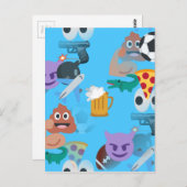 Carte Postale emoji garçon (Devant / Derrière)