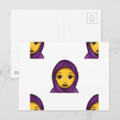 Carte Postale emoji hajib (Devant / Derrière)