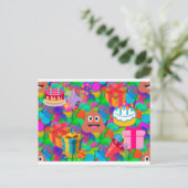 Carte Postale emoji joyeux pod'anniversaire (Debout devant)