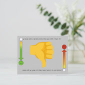 Carte postale Émoji pouce vers le bas (Debout devant)