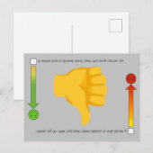 Carte postale Émoji pouce vers le bas (Devant / Derrière)