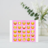 Carte Postale émoji rose pastel (Debout devant)