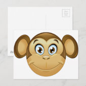 Carte Postale emoji singe (Devant / Derrière)