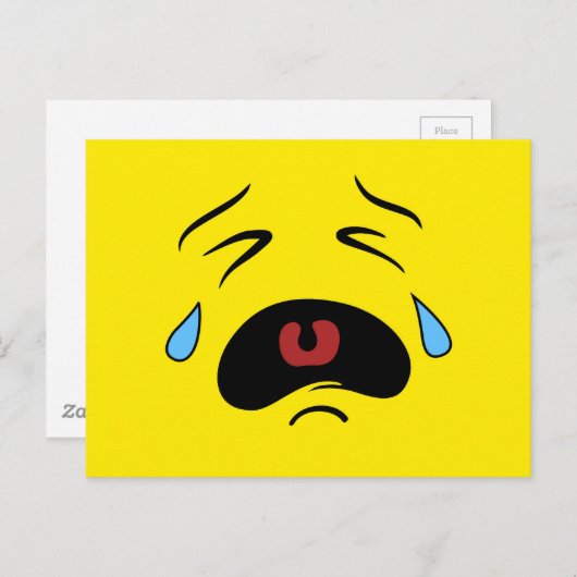 Carte Postale Emoji Tad Face (Devant / Derrière)