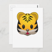 Carte Postale Emoji Tigre mignon (Devant / Derrière)
