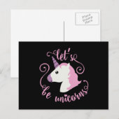 Carte Postale Emoji Unicornes (Devant / Derrière)