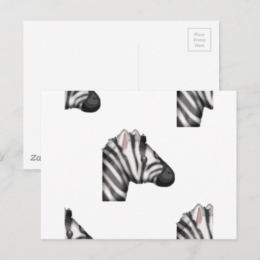 Carte Postale emoji zebra (Devant / Derrière)