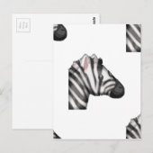 Carte Postale emoji zebra (Devant / Derrière)
