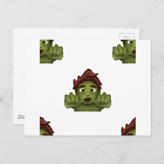 Carte Postale emoji zombie (Devant / Derrière)
