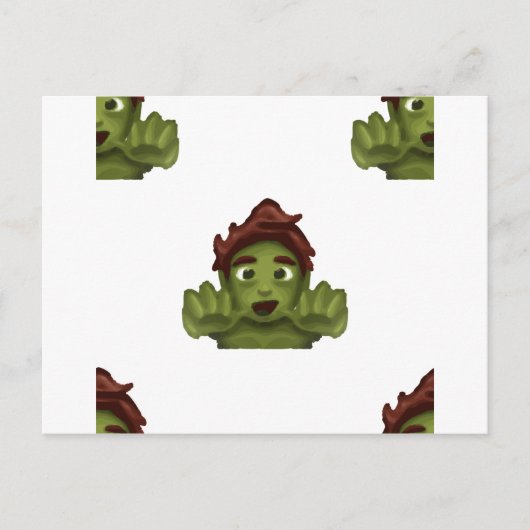 Carte Postale emoji zombie (Devant)