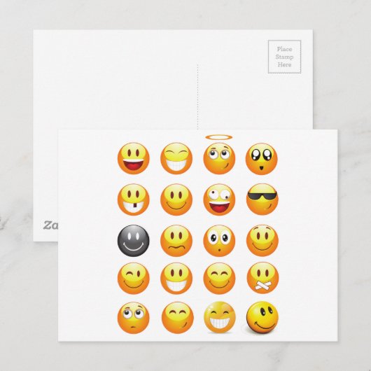 Carte Postale emojis (Devant / Derrière)