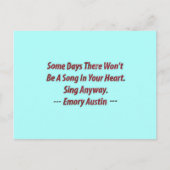 Carte Postale Emory Austin Inspirationnel, Citation Motivationne (Devant)
