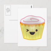 Carte Postale Emoticon Cupcake (Devant / Derrière)