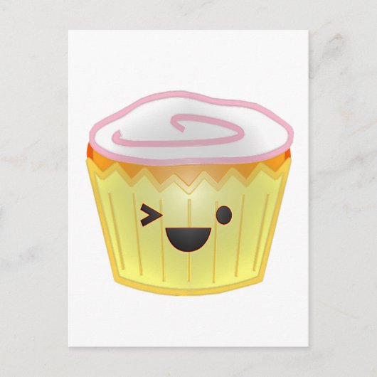 Carte Postale Emoticon Cupcake (Devant)