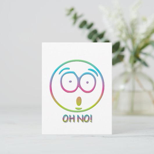Carte Postale Emoticon "Oh non !" (Debout devant)