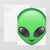 Carte Postale émoticône alien (Devant / Derrière)