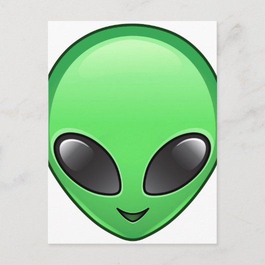 Carte Postale émoticône alien (Devant)