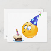 Carte Postale émoticône anniversaire (Devant / Derrière)