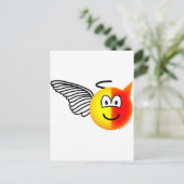 Carte Postale Emoticône d'ange ou de diable (Debout devant)