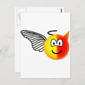 Carte Postale Emoticône d'ange ou de diable (Devant / Derrière)