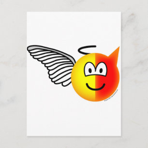 Carte Postale Emoticône d'ange ou de diable