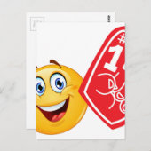 Carte Postale émoticône sportif (Devant / Derrière)