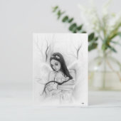 Carte postale émotionnelle de l'ange triste perdu (Debout devant)