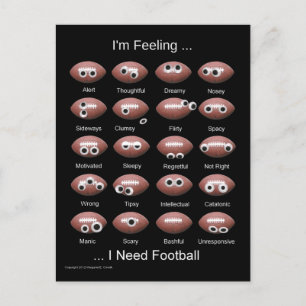 Carte postale Émotions de football
