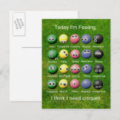 Carte Postale Émotions du Croquet (Devant / Derrière)