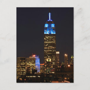 Carte Postale Emp St Building Blue for Autism 2012 RL