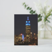 Carte Postale Emp St Building Blue for Autism 2012 RL (Debout devant)