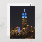 Carte Postale Emp St Building Blue for Autism 2012 RL (Devant / Derrière)