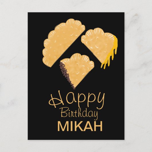 Carte Postale Empanada Dessinée à la Main Anniversaire (Devant)