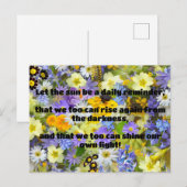 Carte Postale Empath Shine Positive Encouragement Citation (Devant / Derrière)