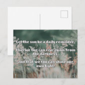 Carte Postale Empath Shine Positive Encouragement Citation (Devant / Derrière)
