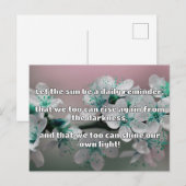 Carte Postale Empath Shine Positive Encouragement Citation (Devant / Derrière)