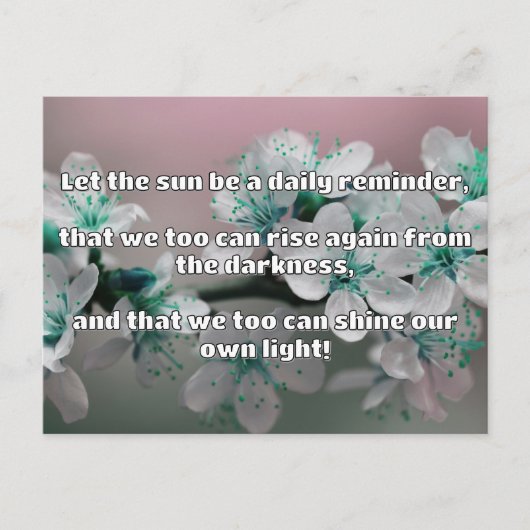 Carte Postale Empath Shine Positive Encouragement Citation (Devant)