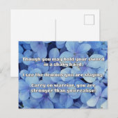 Carte Postale Empath Warrior Citation positive Encouragement (Devant / Derrière)
