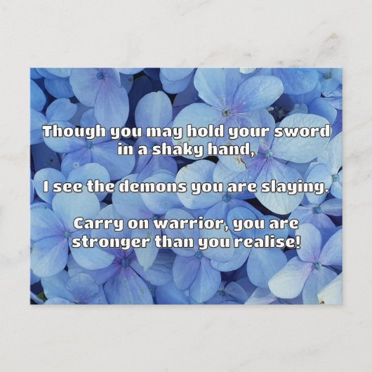 Carte Postale Empath Warrior Citation positive Encouragement (Devant)