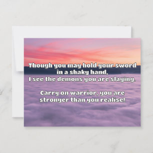 Carte Postale Empath Warrior Citation positive Encouragement