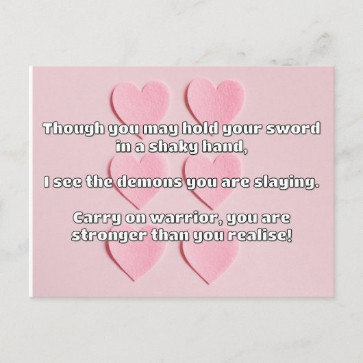 Carte Postale Empath Warrior Citation positive Encouragement (Devant)