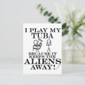 Carte Postale Empêche les Aliens de Tuba (Debout devant)